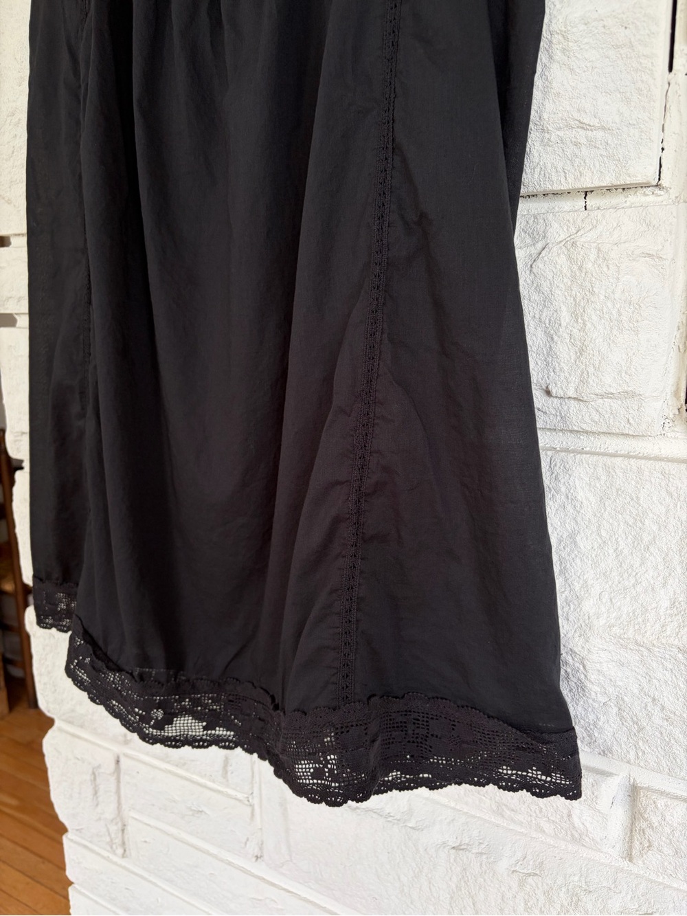 J.CREW Lace-trim Mini Beach Dress Black Size Medium - Picture 6 of 16